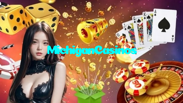 MichiganCasinos casino presented on mobile device in Pakistan with slots and live games